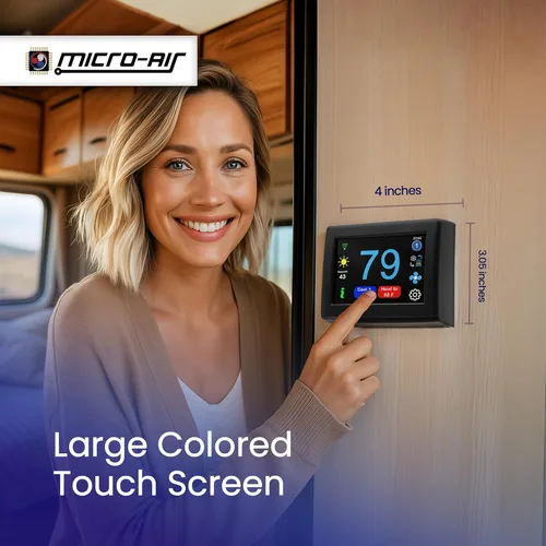 Vista 37 de MICRO-AIR EasyTouch - Termostato digital de repuesto para autocaravana, programable y confiable, habilitado para WiFi y Bluetooth, termostato