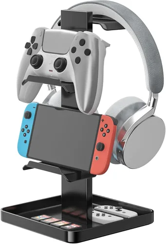 bussdis Soporte para auriculares, soporte para auriculares, soporte de metal para auriculares, colgador de auriculares para juegos con