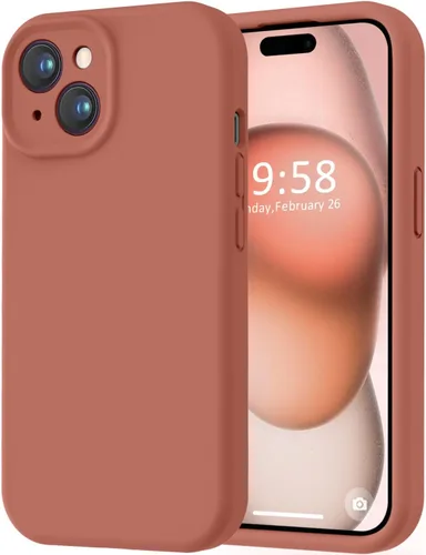 Vista 52 de LOVE 3000 Funda Compatible con iPhone 15, [Cámara de Cobertura Completa de Silicona Suave] [Protección contra Caídas de 8ft], Forro de Microfibra