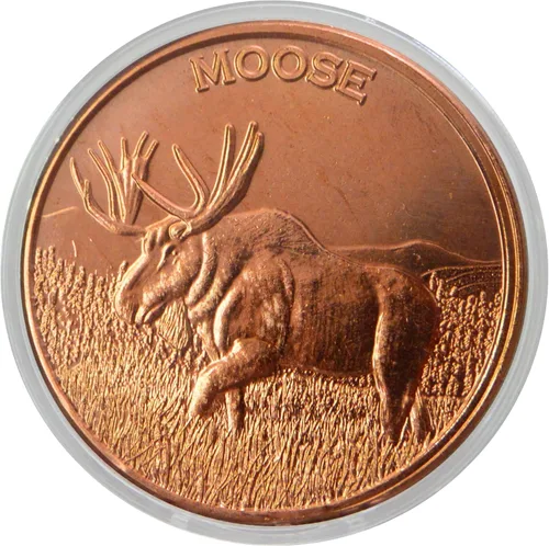 Vista 7 de Bisonte Moneda de lingotes redondos de cobre .999 puro de 1 oz en cápsula - COA por Heavenly Metals