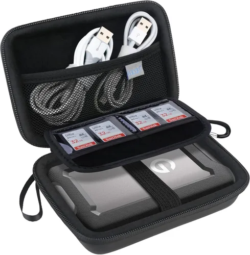 Lacdo Estuche de transporte de disco duro para SanDisk Professional G-Drive ArmorATD - Disco duro externo portátil resistente HDD USB-C USB 3.2 Gen