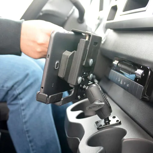 Vista 8 de ARKON Soportes de bloqueo de aluminio para tableta con cerradura de llave para E-Log para modelos Galaxy Tab A iPad