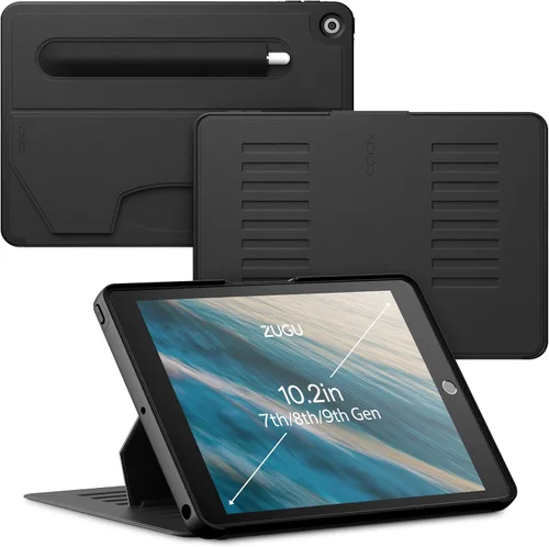 Vista 9 de ZUGU CASE Funda protectora para iPad de 7ª / 8ª / 9ª generación de 10.2 pulgadas (2021/2020/2019), diseño protector, delgado y elegante, soporte