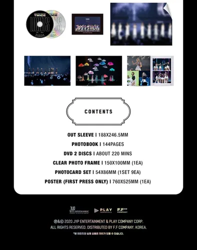 Vista 4 de TWICE WORLD TOUR 2019 TWICELIGHTS IN SEOUL DVD 2DISC+Photo Book+Card+GIFT TRACKING CODE K-POP SEALED