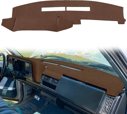 Yiz Alfombra de Cubierta para Tablero de Chevy Chevrolet Silverado/GMC Sierra C1500 C2500 C3500 K1500 K2500 K3500 Camioneta Pickup 1988-1994,