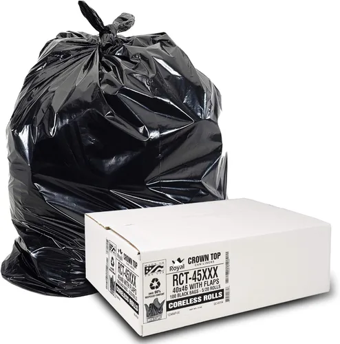 Vista 15 de Aluf Plastics - Bolsas de basura, 33 galones, 1.5 mil, 33 x 39 pulgadas, negras, 400 unidades (20 rollos de 20)