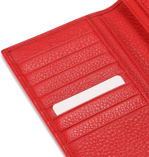 Vista 25 de HISCOW Cartera larga plegable con 15 ranuras para tarjetas de crédito - Piel de becerro italiana
