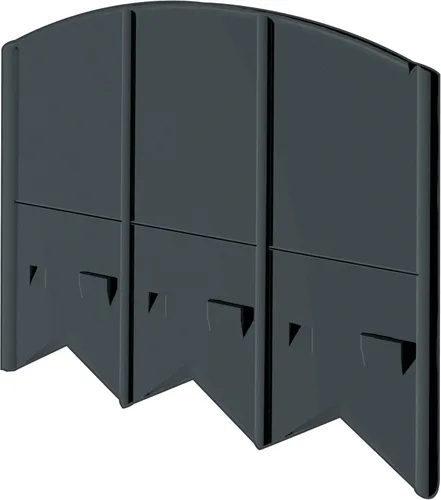 Vista 5 de Picadoras de 60 pies con bordes de martillo de alta resistencia, conectores de esquina y T incluidos, color negro