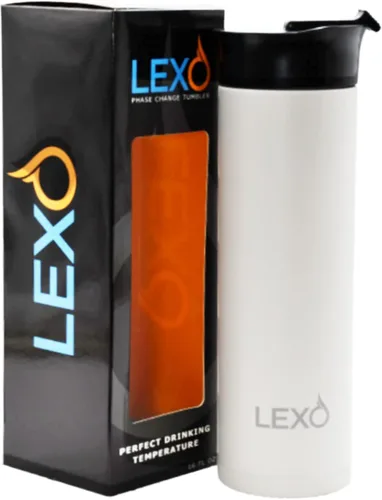Vista 4 de LEXO Taza de viaje inteligente con regulación de temperatura - Tapa superior abatible (negro, 16 oz.)