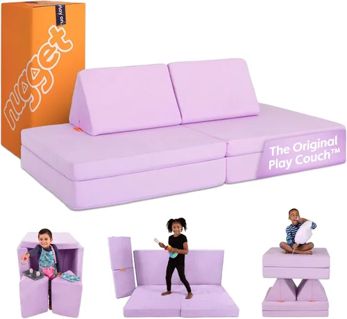 Vista 12 de Nugget - El sofá de juego original para niños - Sofá modular de espuma infantil para sala de juegos, imaginación y juego creativo de extremos