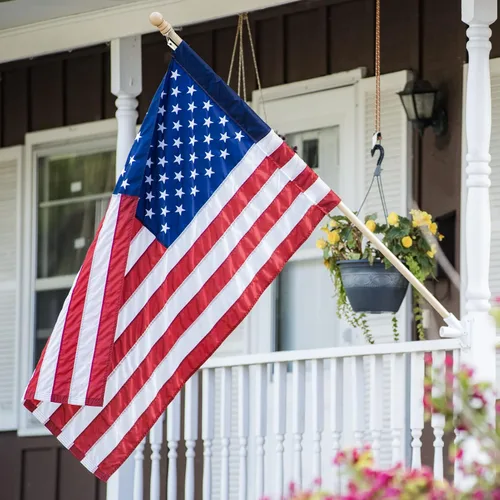 Bandera de Estados Unidos bordada con estrellas cosidas y rayas cosidas, resistente y duradera (el mástil de bandera no está incluido)