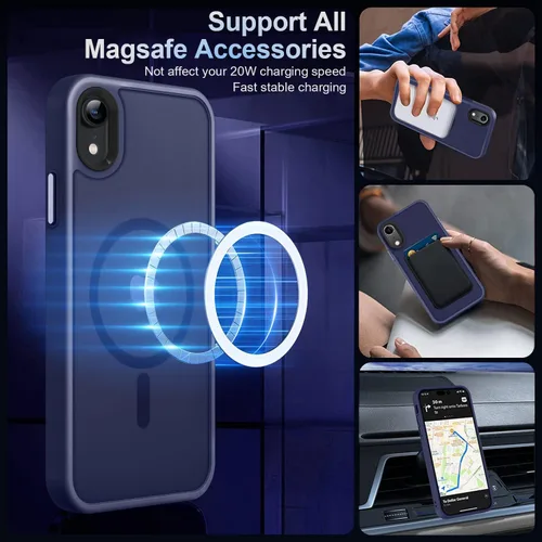Vista 669 de MOCCA - Funda magnética resistente para iPhone 11 de 6.1 pulgadas, no se vuelve amarilla y es compatible con MagSafe, protector de pantalla