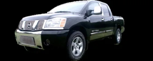 Vista 4 de QAA Es compatible con Nissan Titan 2004-2015 4 piezas moldeadas de acero inoxidable para ruedas de pozo de guardabarros moldeadas WZ24520