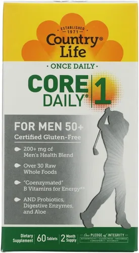 Country Life Core Daily-1 Multivitamínico para hombres 50+, 60 tabletas