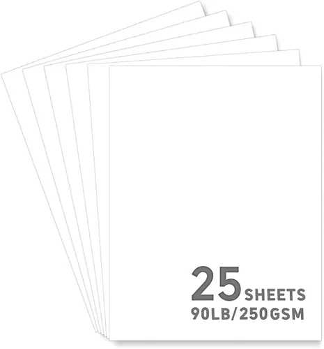 Vista 20 de 25 hojas de papel de cartulina negra, cartulina de 8.5 x 11 para Cricut.
