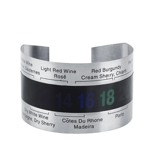 Termómetro de vino con forma de botella de vino, detector de temperatura de vino con pantalla LCD para vino tinto de cerveza, termómetro instantáneo