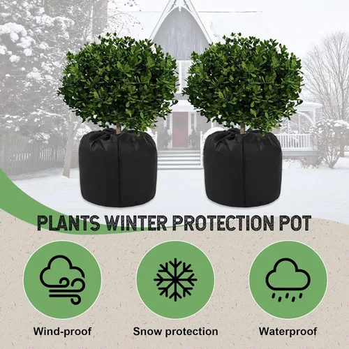 Vista 4 de Ecmln 2PCS Maceta de Protección Invernal para Plantas, Cubierta de Protección contra Heladas para Plantas de Invierno, 16.9 * 19.2in Bolsa