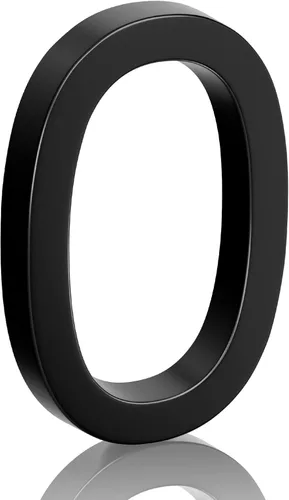 Vista 6 de Número de casa flotante de acero inoxidable de 5", números de casa modernos de metal antióxido con kits de clavos para puerta, jardín, buzón