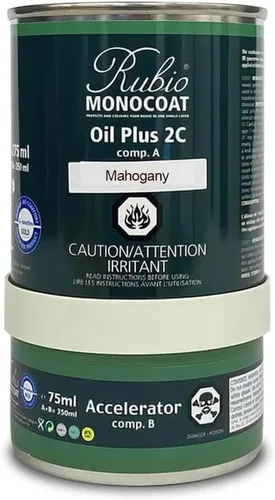 Vista 194 de Rubio Monocoat Tinte y Acabado para Madera 650 pies² - Blanco 5% Oil Plus 2C Secado Rápido, Aceite para Madera de Linaza Ecológico para Uso