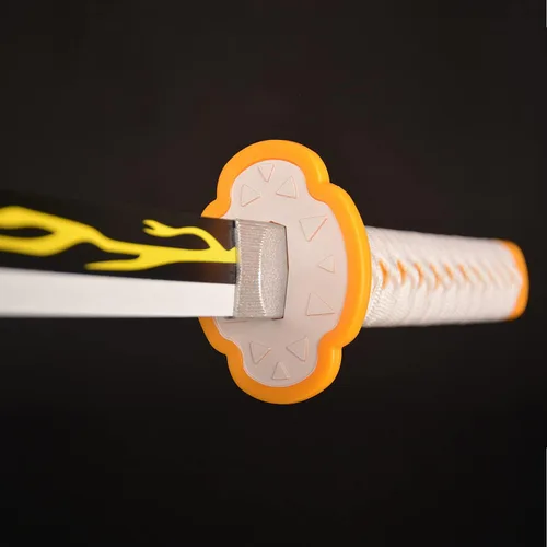 Vista 4 de Espada Katana SV Anime Demon Slayer de 31 Pulgadas, Espada Decorativa Coleccionable para Cosplay, Varias Estilos Disponibles