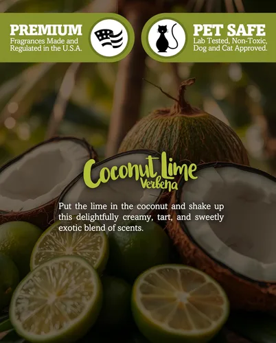 Vista 6 de Shortie's Candle Company Coconut Lime Verbena - Cera de soja natural para derretir – 1 barra altamente perfumada de 3 onzas – Fabricado con 100%