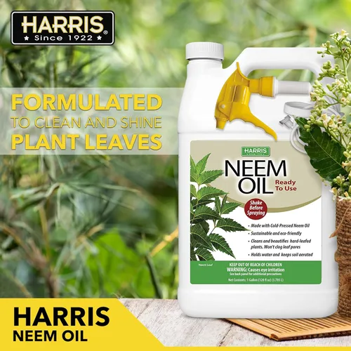 Vista 2 de HARRIS Aerosol de aceite de neem para plantas, prensado en frío listo para usar, 128 onzas