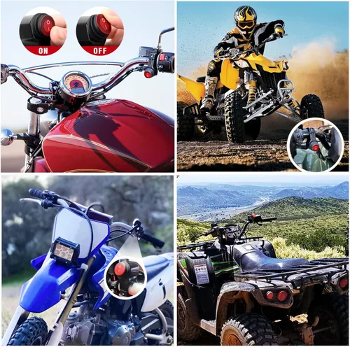 Vista 8 de Nilight Kit de arnés de cableado Nylon 16 AWG 2 cables 12V Interruptor de manillar de motocicleta encendido y apagado, fusible de hoja de relé