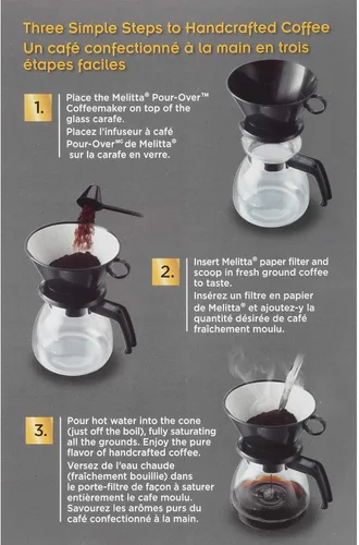 Vista 4 de Melitta Cafetera de 52 oz. con jarra de vidrio para café con goteo, negra