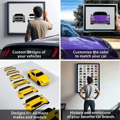 Vista 7 de Custom Car Posters Póster hecho a mano compatible con Chevy Evolution Print Wall Art Decor the Best of Chevrolet Generations, multi, 8 x 10 pulgadas