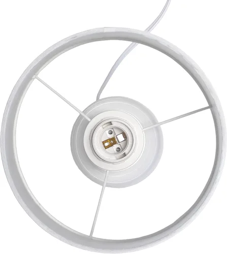 Vista 7 de Simple Designs LT2085-OFF Lámpara de mesa de cerámica lineal texturizada color blanco (4 unidades)