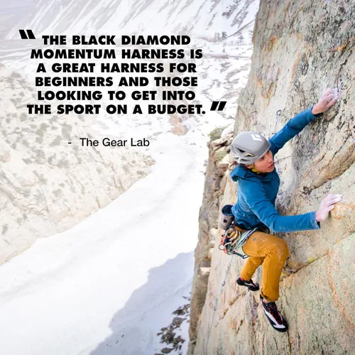 Vista 7 de BLACK DIAMOND Women’s Momentum Rock Climbing Harness Dual Core Construction Adjustable Waist & Leg Loops