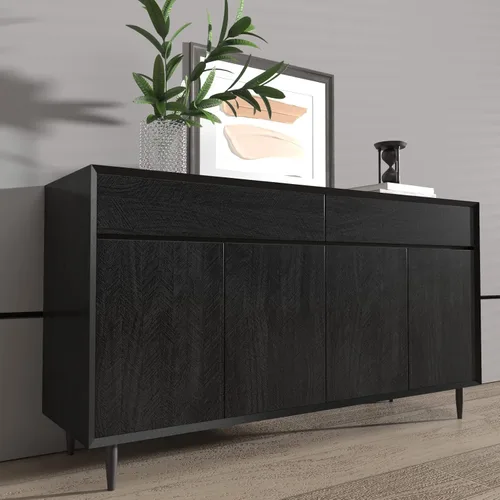 Vista 7 de VIOPVERY Papel tapiz de madera de 15.7 x 393 pulgadas, papel de pared de grano de madera negro, impermeable, fácil de quitar, película autoadhesiva
