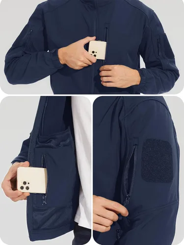 Vista 4 de TACVASEN Chaquetas tácticas para hombre, abrigos de invierno para hombre, esquí, snowboard, sofeshell, impermeables, abrigos de caza para hombres