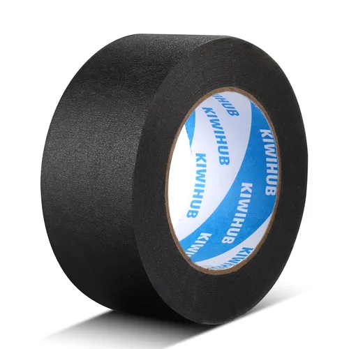 Cinta de pintor negra, 2 pulgadas x 60 yardas, cinta adhesiva decorativa fácil de quitar para pintar, etiquetar, manualidades, decoración y