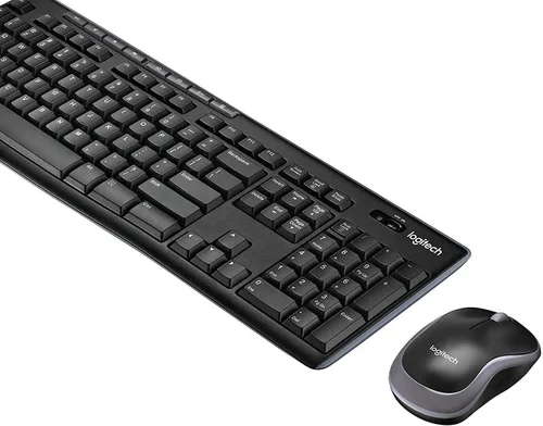 Vista 3 de Logitech Combo de teclado inalámbrico K270 y mouse inalámbrico M185: teclado y mouse incluidos, batería de larga duración (negro con ratón)