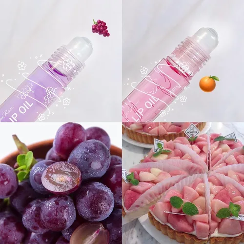Vista 4 de Brillo de labios enrollable para adolescentes, sabores afrutados, tinte hidratante para labios, cuidado de labios para niños, no tóxico, alegre