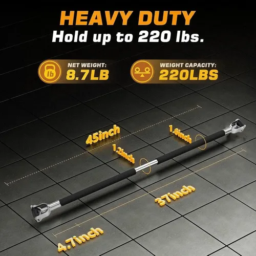 Vista 2 de Dumbbell Barbell Converter Bar Set, Adjustable Dumbbell Converter for Home Gym, Compatible with Most Dumbbells Including BowFlex, All-Steel Bar