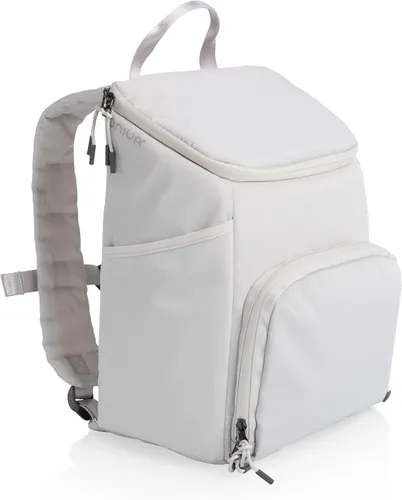Vista 9 de ONIVA - Mochila térmica PTX de la marca Picnic Time, mochila térmica suave, bolsa de almuerzo aislada (rojo con detalles grises)