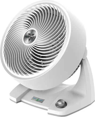 Vista 8 de Vornado 533DC Energy Smart - Ventilador de circulación de aire pequeño con control de velocidad variable, color blanco