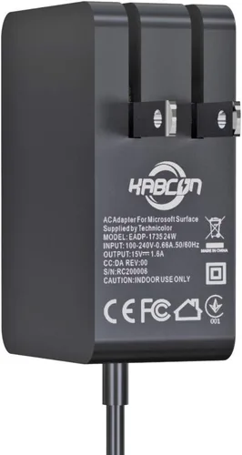 Vista 6 de Cargador compatible para Surface Go/Go 2/Go 3 Surface Pro 4 Core m3 Surface Pro 3 Core m3 Surface Pro 2017 Core m3 Tablet Surface Laptop Core m3