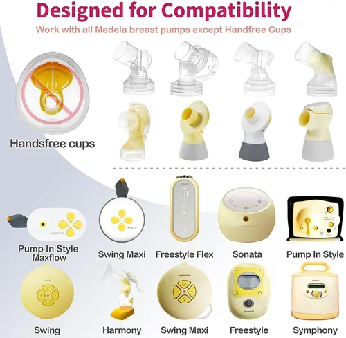 Vista 7 de Nenesupply Bridas ovaladas de 0.512 in compatibles con piezas de extractor de leche Medela Reemplazan los accesorios de brida Medela. Trabaja