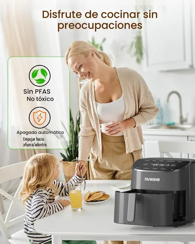 Vista 6 de Nuwave Brio Plus - Freidora de aire de 8 cuartos de galón, nuevo y mejorado
