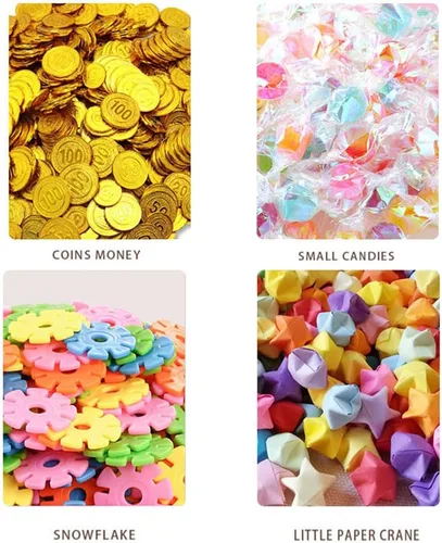 Vista 2 de DreamsEden Bear Piggy Bank, caja de monedas de plástico, 7 pulgadas de alto