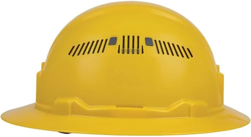 Vista 11 de Klein Tools 60262 Casco duro, ventilado, estilo de ala completa, acolchado, auto-absorbente, resistente al olor, amarillo