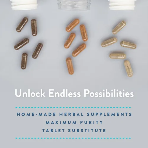 Vista 5 de PureCaps USA - Empty Gelatin Capsules Size 000 1,000 Joined Pills White Non-GMO Certified SLS, Gluten, Preservative Free