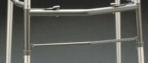 Vista 2 de MediChoice Caminante plegable de dos botones de doble liberación, altura ajustable, aluminio, capacidad de 300 libras (1 cada uno)