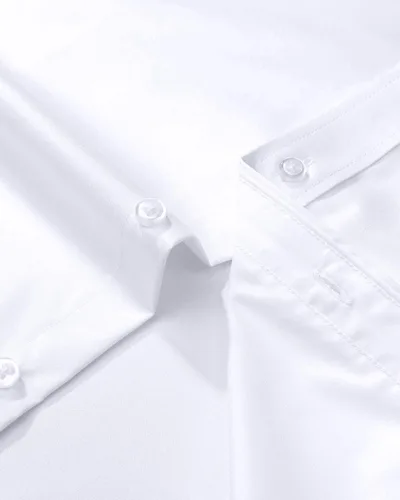 Vista 4 de Alimens & Gentle Camisas de vestir para hombre, de manga larga, sin arrugas, elásticas, formales, con botones, con bolsillo
