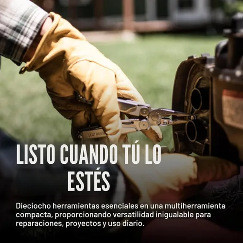 Vista 5 de LEATHERMAN, Wave+, 18 en 1 de tamaño completo, versátil multiherramienta para bricolaje, hogar, jardín, al aire libre o transporte diario (EDC)