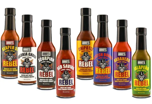 Vista 8 de Aubrey D. Rebel Scotch Bonnet - Salsa picante, sabor a pimienta picante para carne, pescado, pollo y verduras