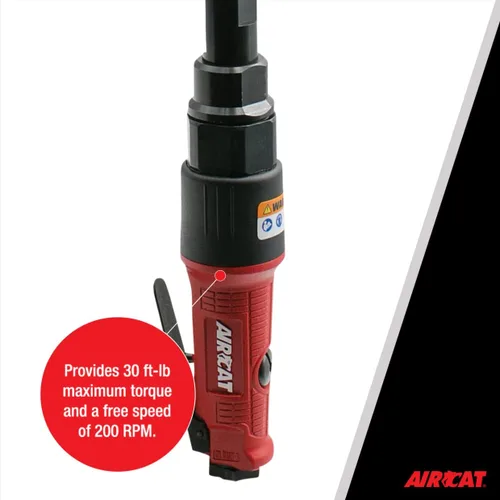 Vista 4 de AIRCAT Herramientas neumáticas 808-15-25: Trinquete de largo alcance de 15.3 pulgadas 200 RPM, 30 ft-lbs Par máximo - 1/4 de pulgada